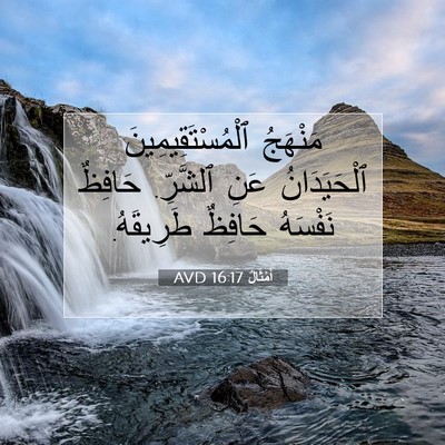 Picture 07 - أَمْثَالٌ 16:17 AVD - مَنْهَجُ - Bible Verse Picture