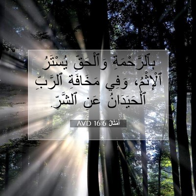 Picture 07 - أَمْثَالٌ 16:6 AVD - بِٱلرَّحْمَةِ وَٱلْحَقِّ - Bible Verse Picture