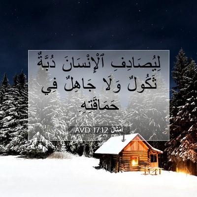 Picture 07 - أَمْثَالٌ 17:12 AVD - لِيُصَادِفِ ٱلْإِنْسَانَ - Bible Verse Picture