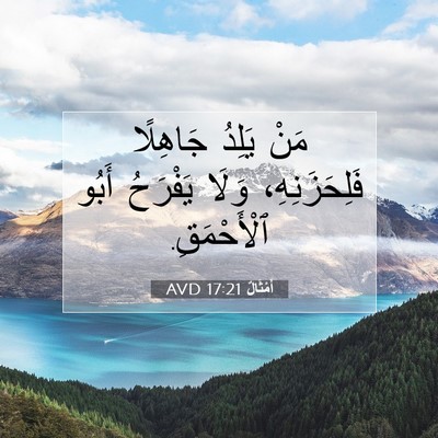 Picture 07 - أَمْثَالٌ 17:21 AVD - مَنْ يَلِدُ جَاهِلًا - Bible Verse Picture