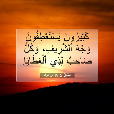 Picture 07 - أَمْثَالٌ 19:6 AVD - كَثِيرُونَ - Bible Verse Picture