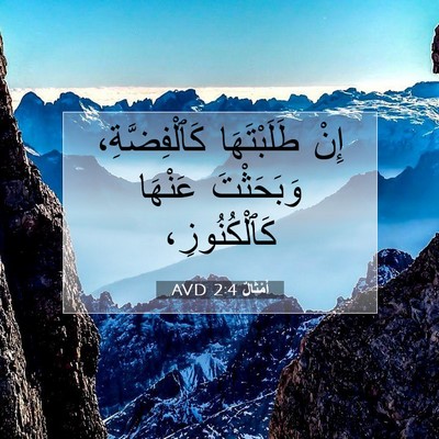 Picture 07 - أَمْثَالٌ 2:4 AVD - إِنْ طَلَبْتَهَا - Bible Verse Picture