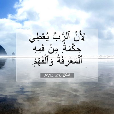 Picture 07 - أَمْثَالٌ 2:6 AVD - لِأَنَّ ٱلرَّبَّ يُعْطِي - Bible Verse Picture