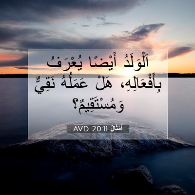 Picture 07 - أَمْثَالٌ 20:11 AVD - اَلْوَلَدُ أَيْضًا - Bible Verse Picture