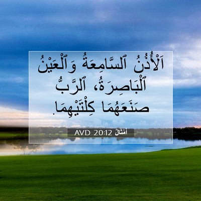 Picture 07 - أَمْثَالٌ 20:12 AVD - اَلْأُذُنُ ٱلسَّامِعَةُ - Bible Verse Picture