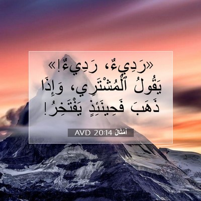 Picture 07 - أَمْثَالٌ 20:14 AVD - «رَدِيءٌ، رَدِيءٌ!» - Bible Verse Picture