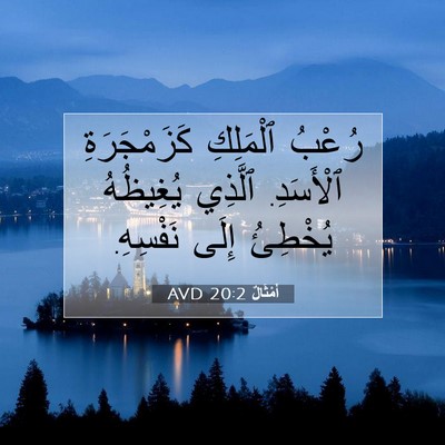 Picture 07 - أَمْثَالٌ 20:2 AVD - رُعْبُ ٱلْمَلِكِ - Bible Verse Picture