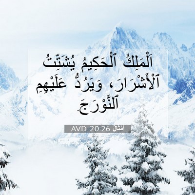Picture 07 - أَمْثَالٌ 20:26 AVD - اَلْمَلِكُ ٱلْحَكِيمُ - Bible Verse Picture