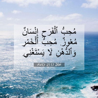 Picture 07 - أَمْثَالٌ 21:17 AVD - مُحِبُّ ٱلْفَرَحِ - Bible Verse Picture