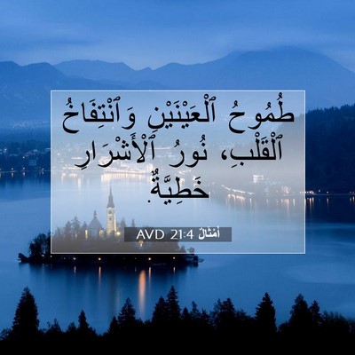 Picture 07 - أَمْثَالٌ 21:4 AVD - طُمُوحُ ٱلْعَيْنَيْنِ - Bible Verse Picture
