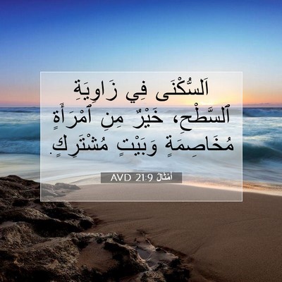 Picture 07 - أَمْثَالٌ 21:9 AVD - اَلسُّكْنَى فِي زَاوِيَةِ - Bible Verse Picture