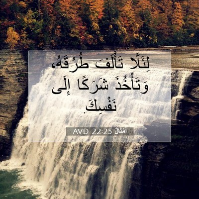 Picture 07 - أَمْثَالٌ 22:25 AVD - لِئَلَّا تَأْلَفَ - Bible Verse Picture