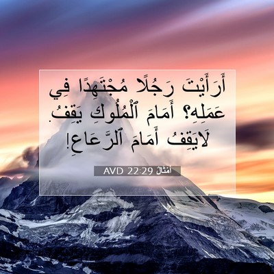 Picture 07 - أَمْثَالٌ 22:29 AVD - أَرَأَيْتَ رَجُلًا - Bible Verse Picture