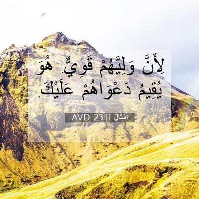 Picture 07 - أَمْثَالٌ 23:11 AVD - لِأَنَّ وَلِيَّهُمْ - Bible Verse Picture