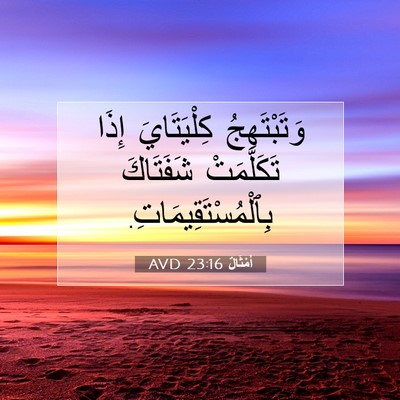 Picture 07 - أَمْثَالٌ 23:16 AVD - وَتَبْتَهِجُ كِلْيَتَايَ - Bible Verse Picture