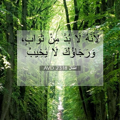 Picture 07 - أَمْثَالٌ 23:18 AVD - لِأَنَّهُ لَا بُدَّ مِنْ - Bible Verse Picture