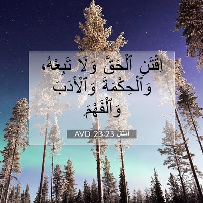 Picture 07 - أَمْثَالٌ 23:23 AVD - اِقْتَنِ ٱلْحَقَّ وَلَا - Bible Verse Picture