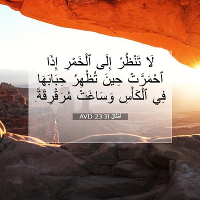 Picture 07 - أَمْثَالٌ 23:31 AVD - لَا تَنْظُرْ إِلَى - Bible Verse Picture