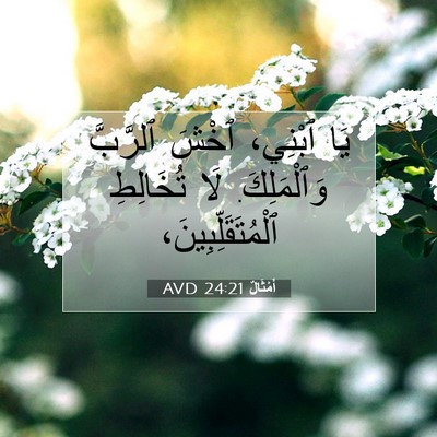 Picture 07 - أَمْثَالٌ 24:21 AVD - يَا ٱبْنِي، ٱخْشَ ٱلرَّبَّ - Bible Verse Picture
