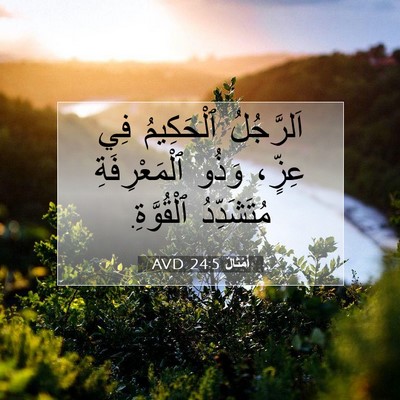 Picture 07 - أَمْثَالٌ 24:5 AVD - اَلرَّجُلُ ٱلْحَكِيمُ فِي - Bible Verse Picture