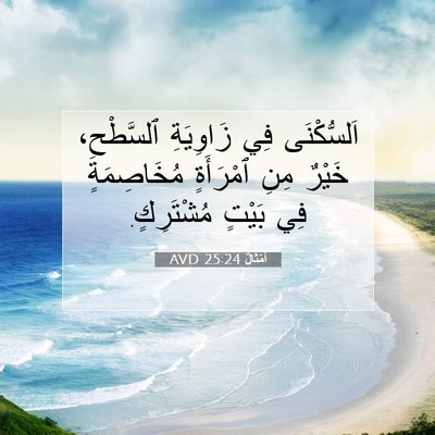 Picture 07 - أَمْثَالٌ 25:24 AVD - اَلسُّكْنَى فِي زَاوِيَةِ - Bible Verse Picture