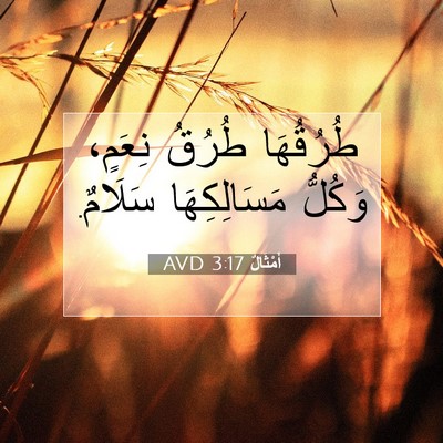 Picture 07 - أَمْثَالٌ 3:17 AVD - طُرُقُهَا طُرُقُ نِعَمٍ، - Bible Verse Picture