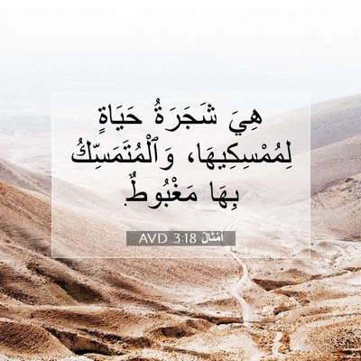 Picture 07 - أَمْثَالٌ 3:18 AVD - هِيَ شَجَرَةُ حَيَاةٍ - Bible Verse Picture