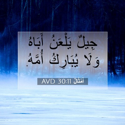 Picture 07 - أَمْثَالٌ 30:11 AVD - جِيلٌ يَلْعَنُ أَبَاهُ - Bible Verse Picture