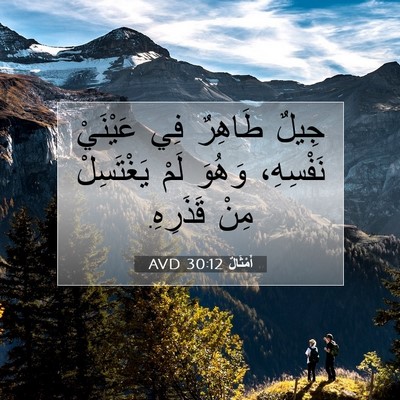 Picture 07 - أَمْثَالٌ 30:12 AVD - جِيلٌ طَاهِرٌ فِي عَيْنَيْ - Bible Verse Picture