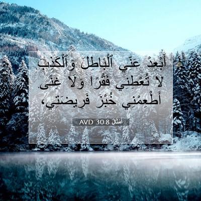 Picture 07 - أَمْثَالٌ 30:8 AVD - أَبْعِدْ عَنِّي - Bible Verse Picture