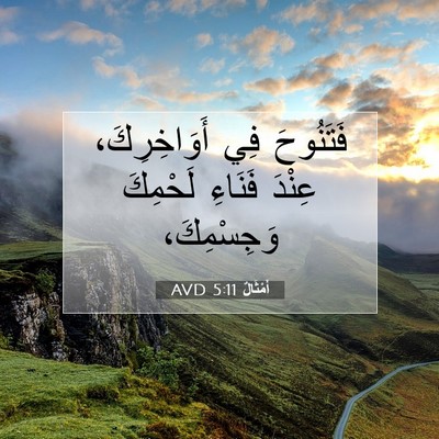 Picture 07 - أَمْثَالٌ 5:11 AVD - فَتَنُوحَ فِي - Bible Verse Picture