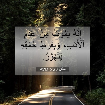 Picture 07 - أَمْثَالٌ 5:23 AVD - إِنَّهُ يَمُوتُ مِنْ - Bible Verse Picture