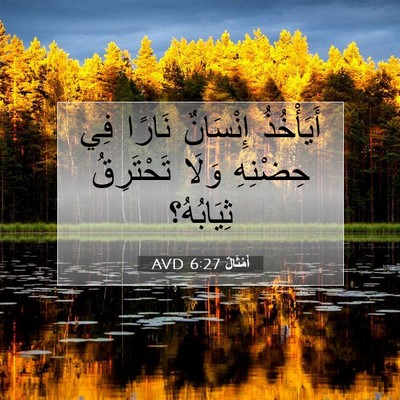 Picture 07 - أَمْثَالٌ 6:27 AVD - أَيَأْخُذُ إِنْسَانٌ - Bible Verse Picture