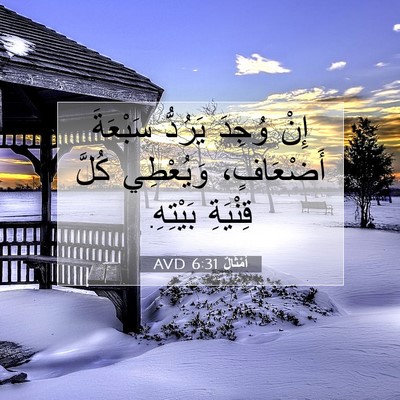 Picture 07 - أَمْثَالٌ 6:31 AVD - إِنْ وُجِدَ يَرُدُّ - Bible Verse Picture