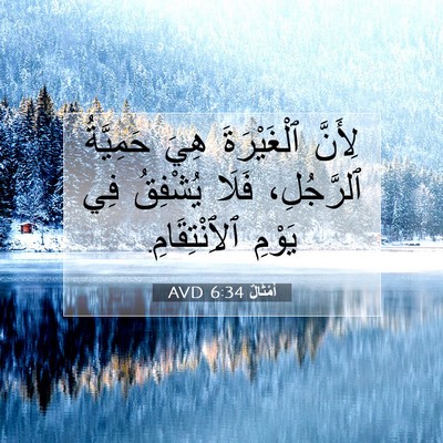 Picture 07 - أَمْثَالٌ 6:34 AVD - لِأَنَّ ٱلْغَيْرَةَ هِيَ - Bible Verse Picture
