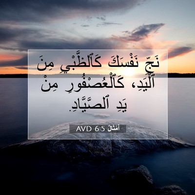 Picture 07 - أَمْثَالٌ 6:5 AVD - نَجِّ نَفْسَكَ - Bible Verse Picture