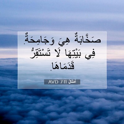 Picture 07 - أَمْثَالٌ 7:11 AVD - صَخَّابَةٌ هِيَ - Bible Verse Picture