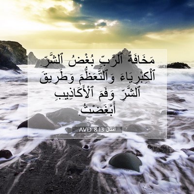 Picture 07 - أَمْثَالٌ 8:13 AVD - مَخَافَةُ ٱلرَّبِّ بُغْضُ - Bible Verse Picture