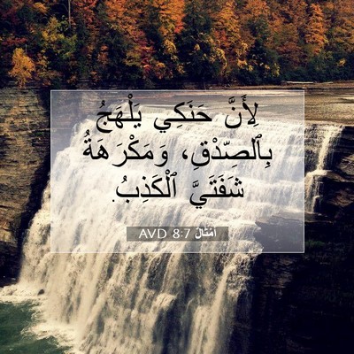 Picture 07 - أَمْثَالٌ 8:7 AVD - لِأَنَّ حَنَكِي يَلْهَجُ - Bible Verse Picture