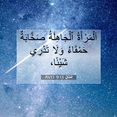 Picture 07 - أَمْثَالٌ 9:13 AVD - اَلْمَرْأَةُ ٱلْجَاهِلَةُ - Bible Verse Picture