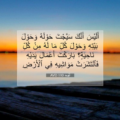 Picture 07 - أَيُّوبَ 1:10 AVD - أَلَيْسَ أَنَّكَ - Bible Verse Picture