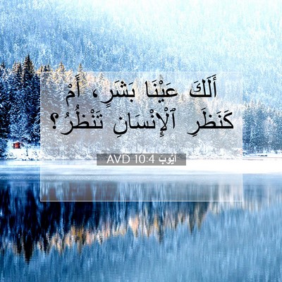 Picture 07 - أَيُّوبَ 10:4 AVD - أَلَكَ عَيْنَا بَشَرٍ، - Bible Verse Picture