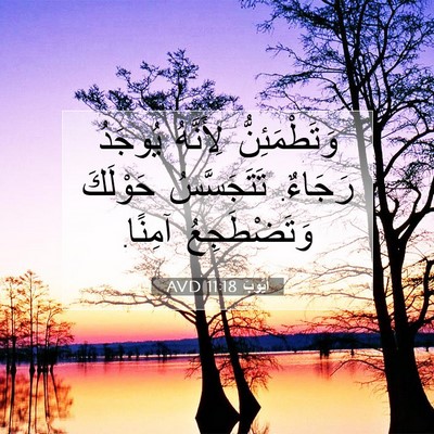 Picture 07 - أَيُّوبَ 11:18 AVD - وَتَطْمَئِنُّ لِأَنَّهُ - Bible Verse Picture