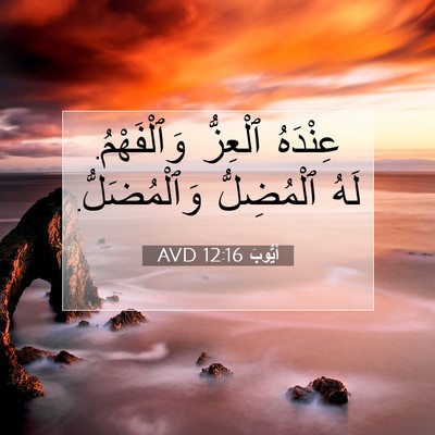 Picture 07 - أَيُّوبَ 12:16 AVD - عِنْدَهُ ٱلْعِزُّ - Bible Verse Picture