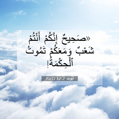 Picture 07 - أَيُّوبَ 12:2 AVD - «صَحِيحٌ إِنَّكُمْ - Bible Verse Picture