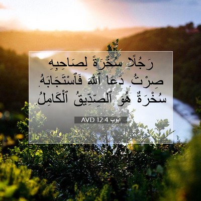 Picture 07 - أَيُّوبَ 12:4 AVD - رَجُلًا سُخْرَةً - Bible Verse Picture