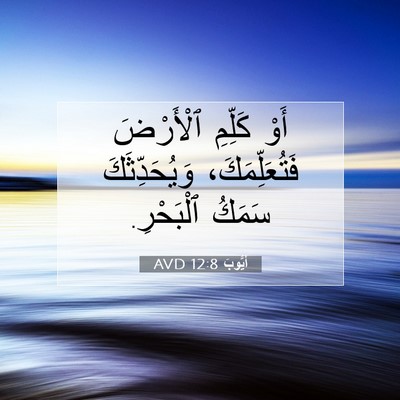 Picture 07 - أَيُّوبَ 12:8 AVD - أَوْ كَلِّمِ ٱلْأَرْضَ - Bible Verse Picture