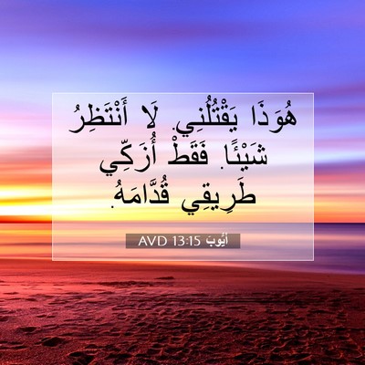 Picture 07 - أَيُّوبَ 13:15 AVD - هُوَذَا يَقْتُلُنِي. لَا - Bible Verse Picture