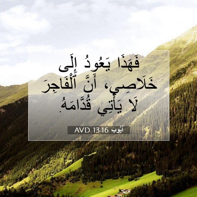 Picture 07 - أَيُّوبَ 13:16 AVD - فَهَذَا يَعُودُ إِلَى - Bible Verse Picture