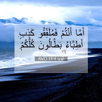Picture 07 - أَيُّوبَ 13:4 AVD - أَمَّا أَنْتُمْ - Bible Verse Picture